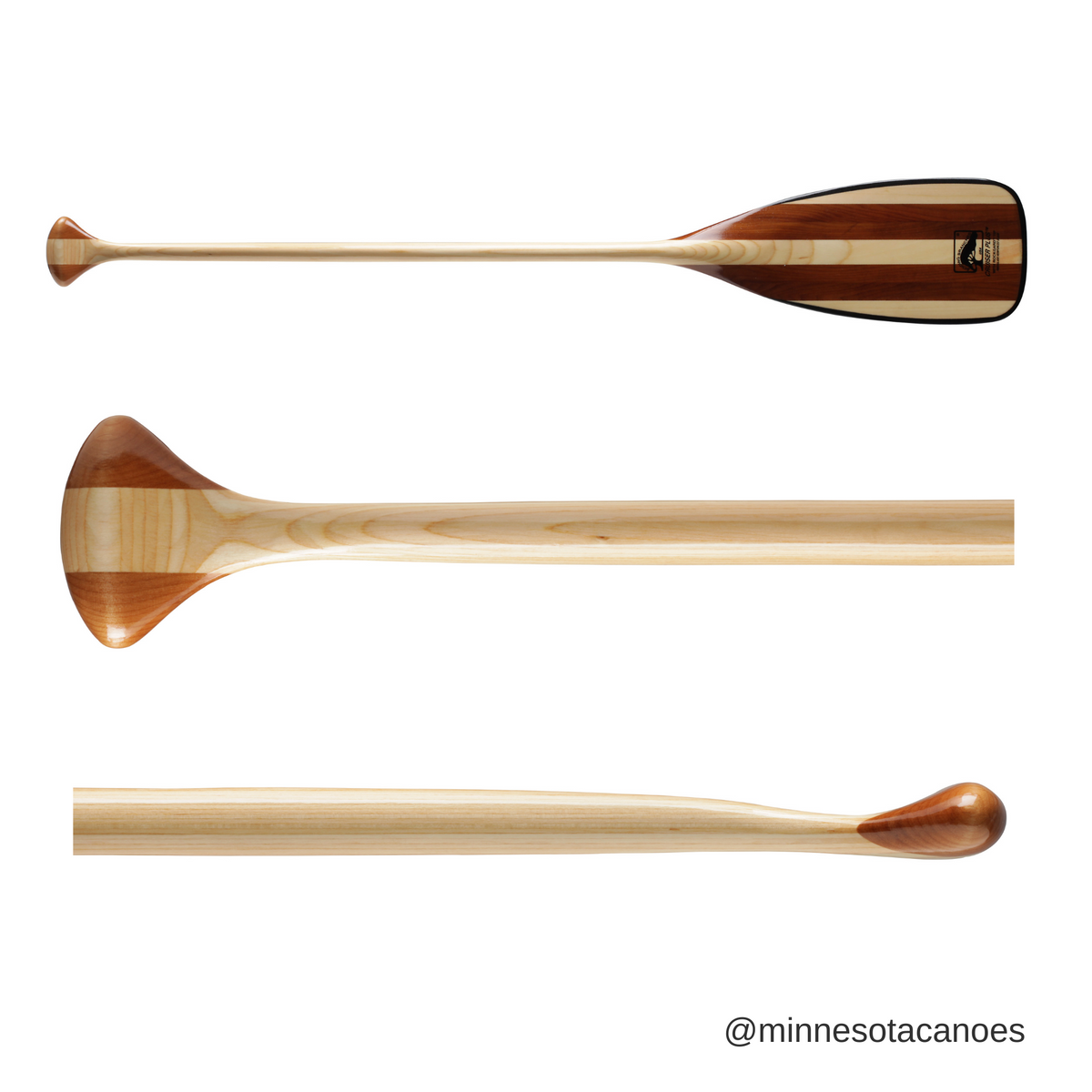 Wooden Bent Shaft Canoe Paddle (Bending Branches Cruiser Plus