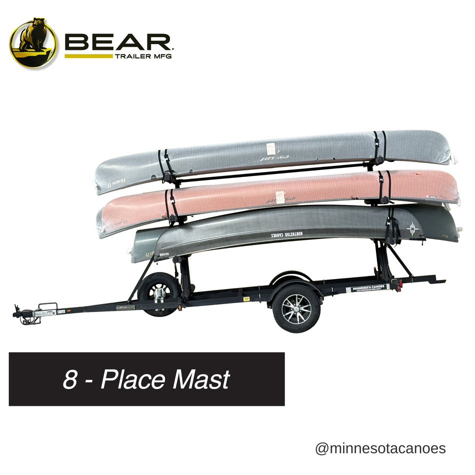 8 Place Canoe and Kayak Trailer by Bear Trailer