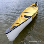 VISION17 (17' 9") Legacy Gold w/White Bow Dip Black Aluminum and Ash Trim Tandem Grey Duck Canoe
