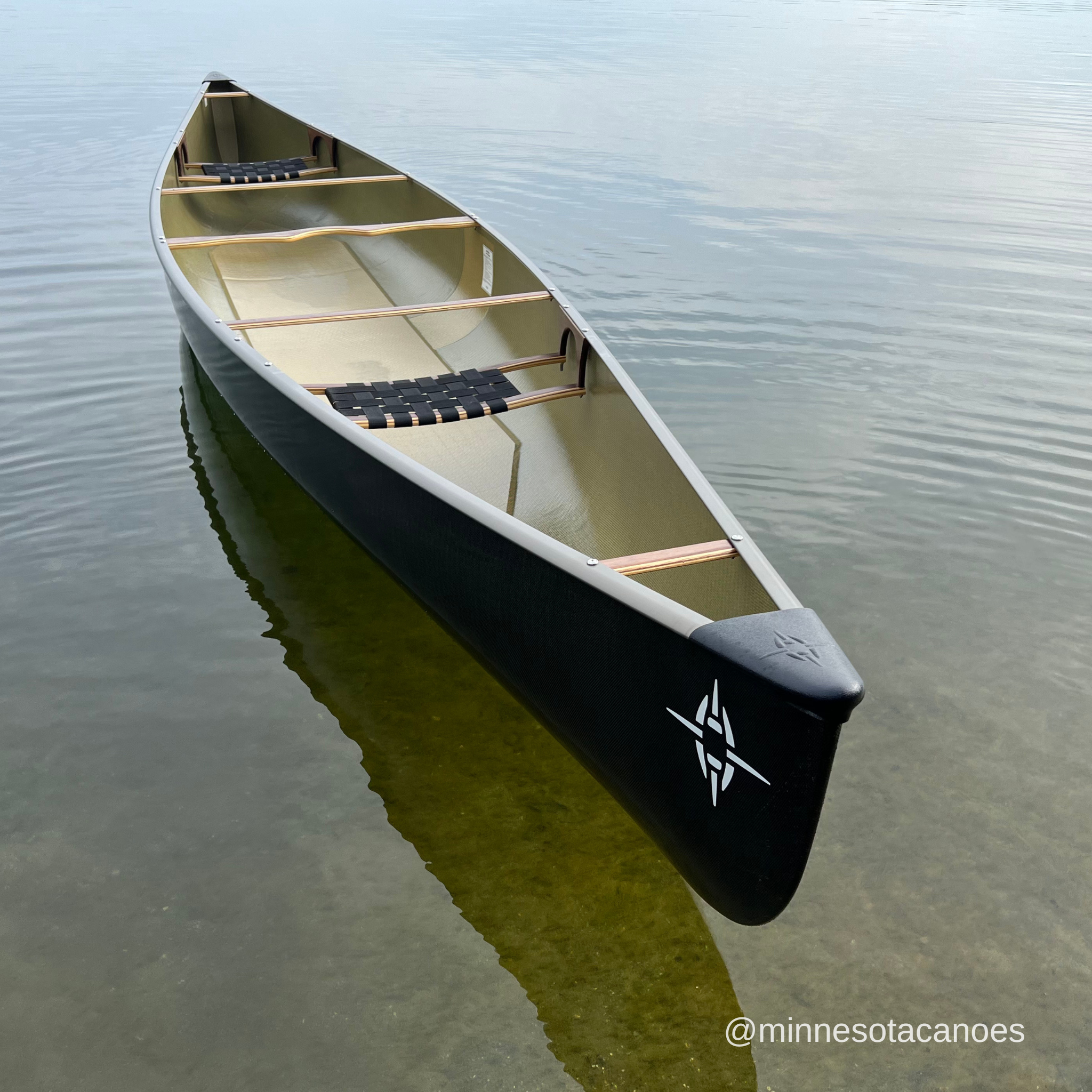 NORTHWIND 17 (17' 6") BlackLite Upgraded Walnut Components Tandem Northstar Canoe