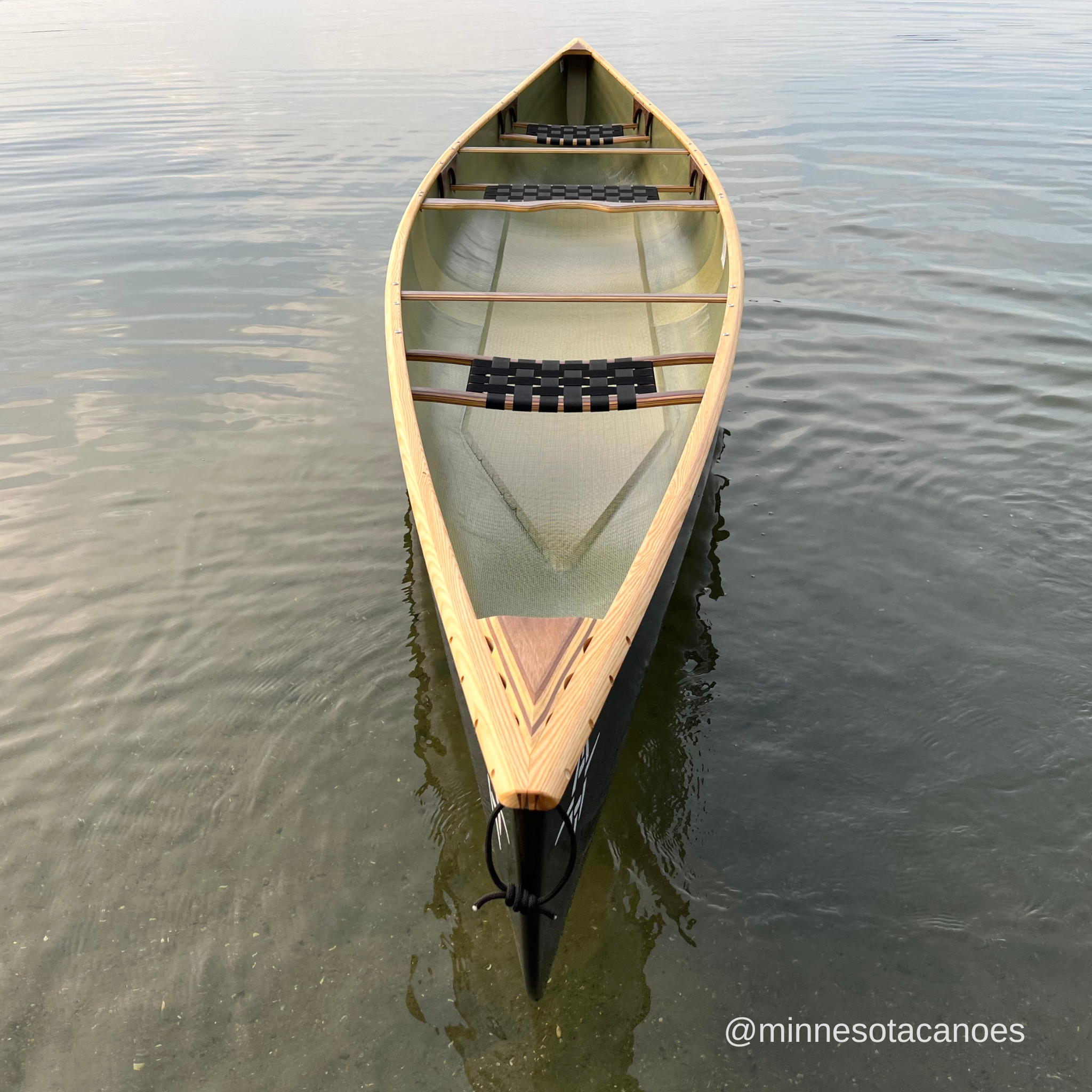 NORTHWIND 17 (17' 6") BlackLite w/Wood Trim Tandem Northstar Canoe with 3 Seats