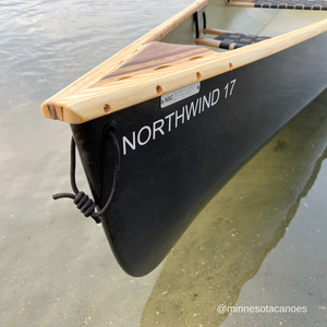 NORTHWIND 17 (17' 6") BlackLite w/Wood Trim Tandem Northstar Canoe with 3 Seats