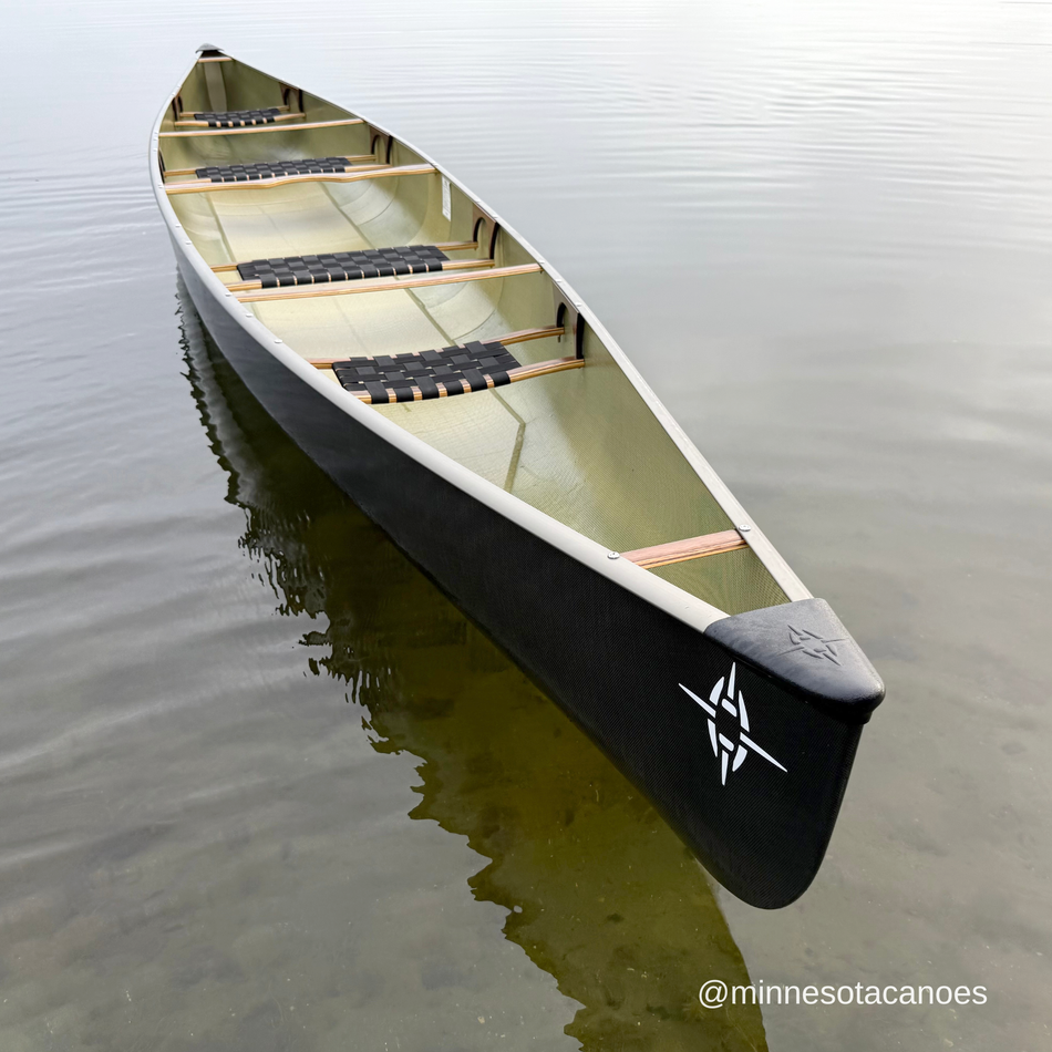 NORTHWIND 20 (20' 5") BlackLite Upgraded Walnut Components Tandem Northstar Canoe with 4 Seats