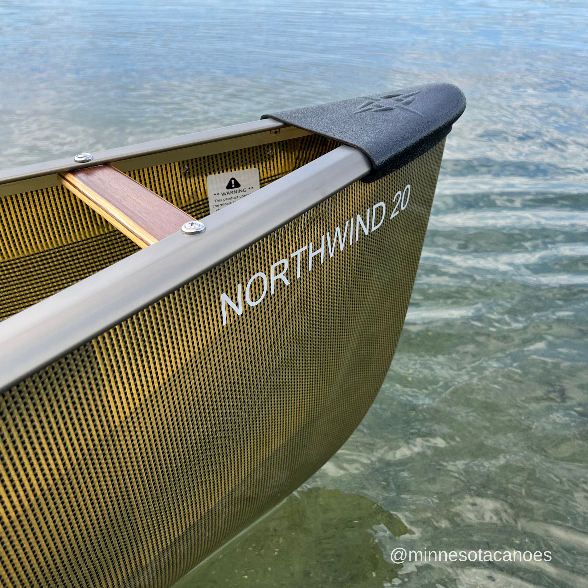 NORTHWIND 20 (20' 5") StarLite Upgraded Walnut Components Tandem Northstar Canoe with 4 Seats