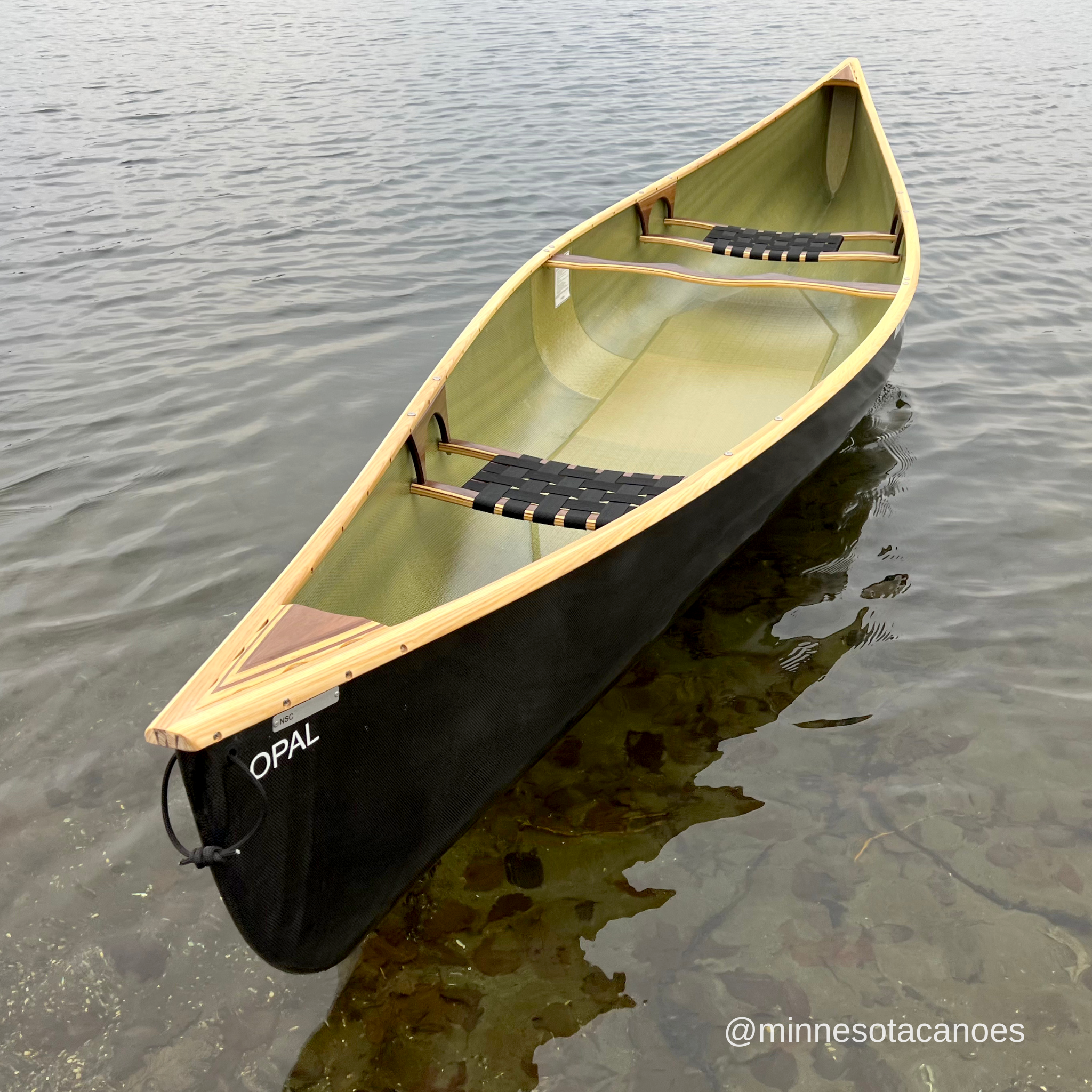 OPAL (14' 9") BlackLite w/Wood Trim Tandem Northstar Canoe