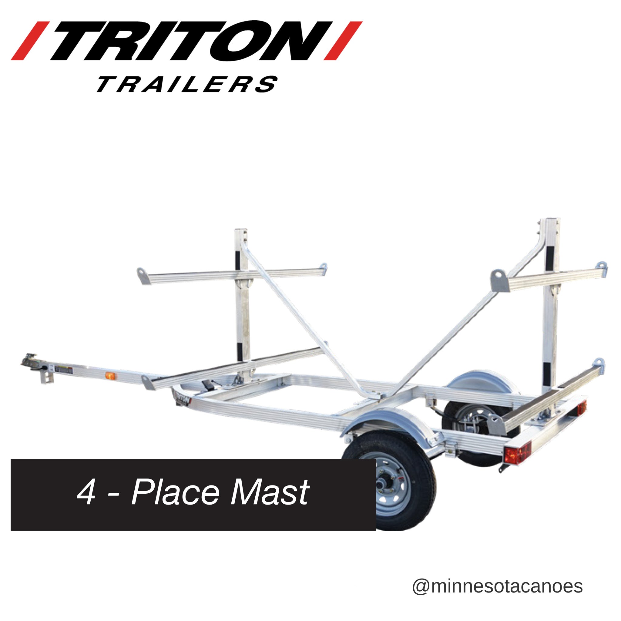 4 Place Canoe and Kayak Trailer by Triton Trailers