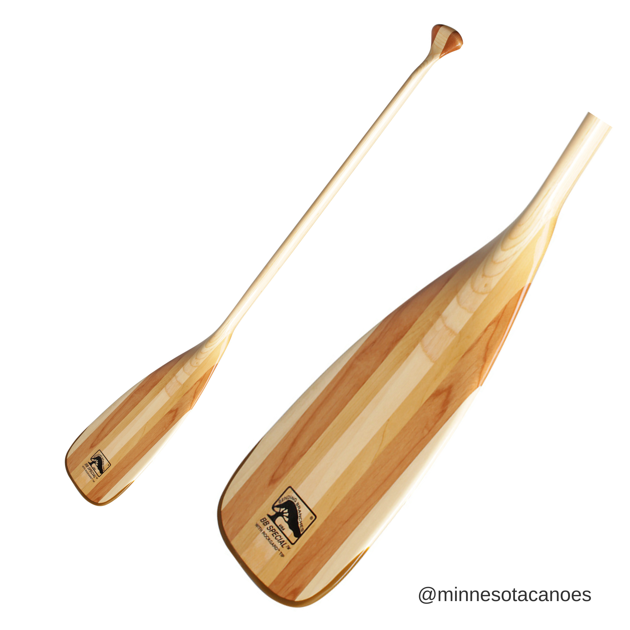 Angular - 55 Wooden Canoe Paddle - Little Bay Boards