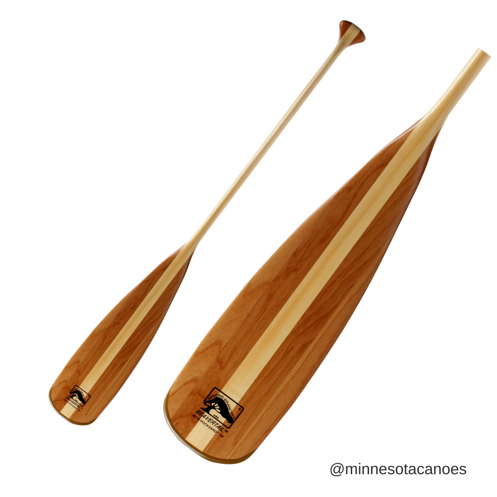Wooden Straight Shaft Beavertail Canoe Paddle (Bending Branches Beavertail)