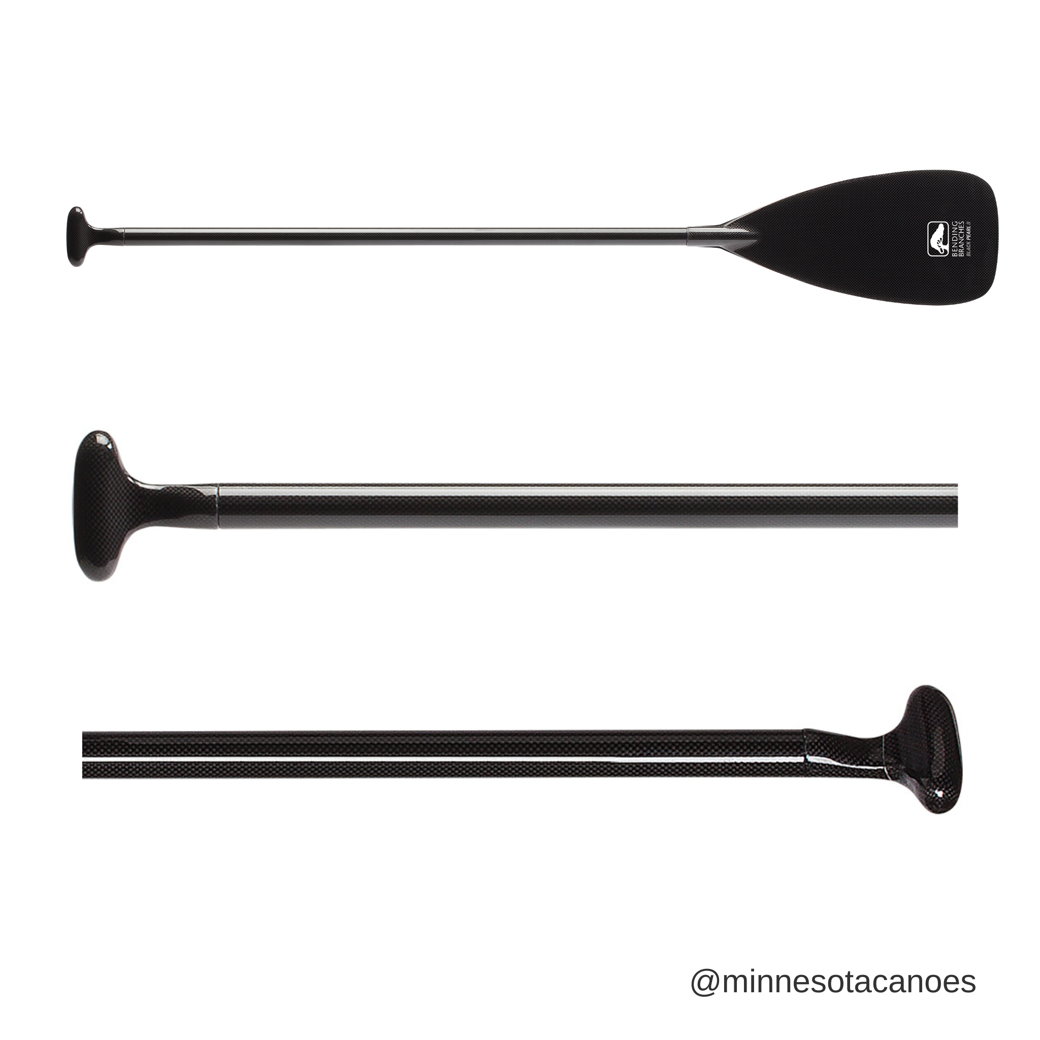Carbon Bent Shaft Canoe Paddle (Bending Branches Black Pearl II)