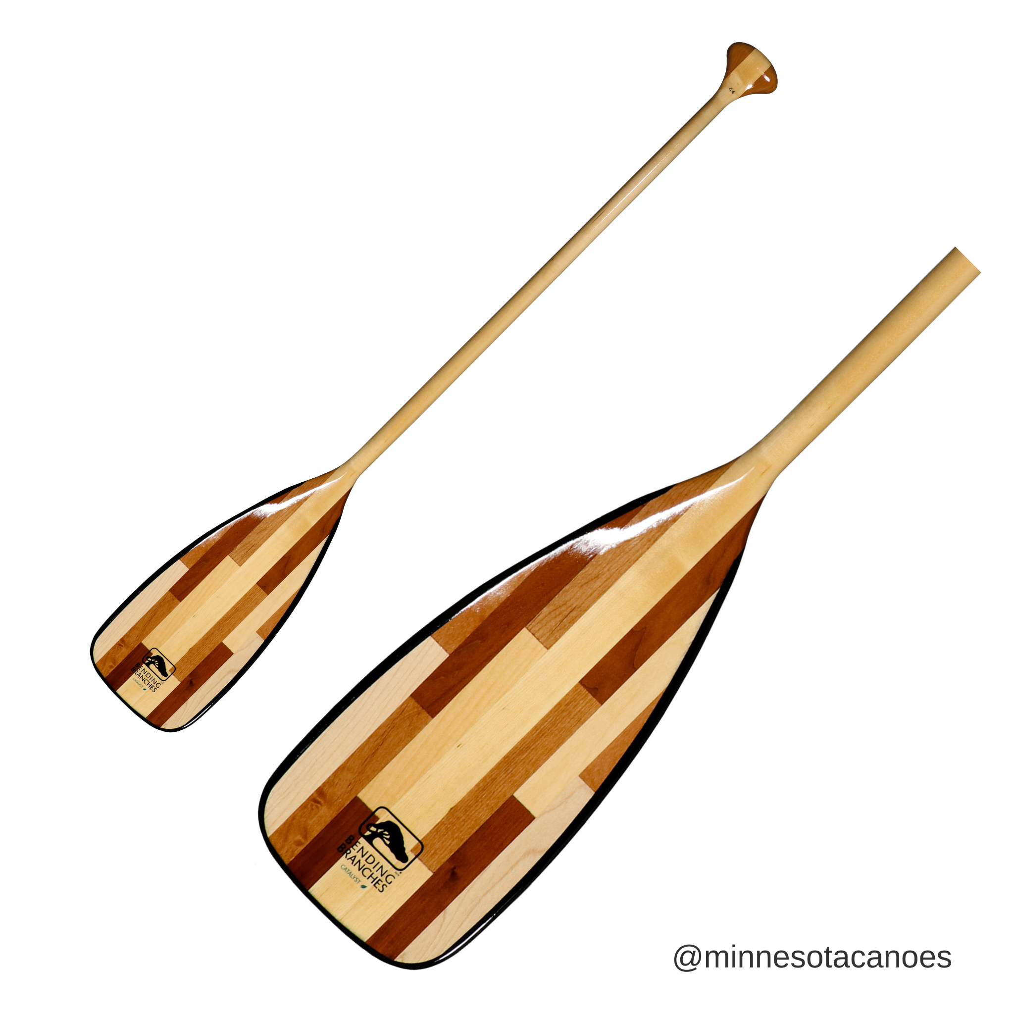 Wooden Straight Shaft Canoe Paddle (Bending Branches Catalyst ST)