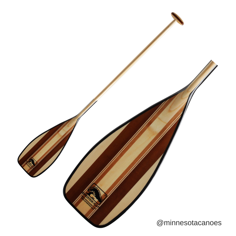 EXPEDITION PLUS Wooden Straight Shaft Bending Branches Canoe Paddle