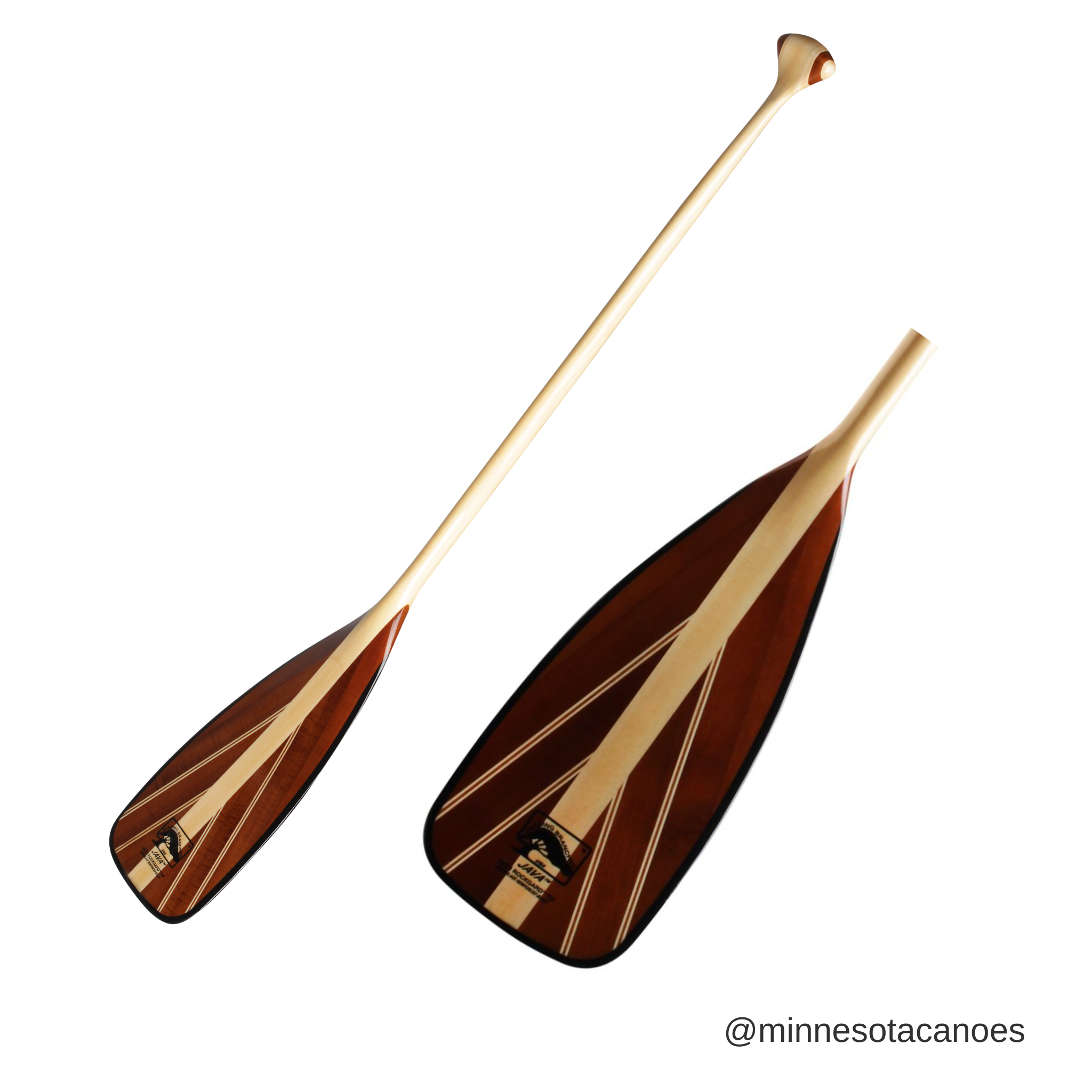 Wooden Bent Shaft Canoe Paddle (Bending Branches Java 11)