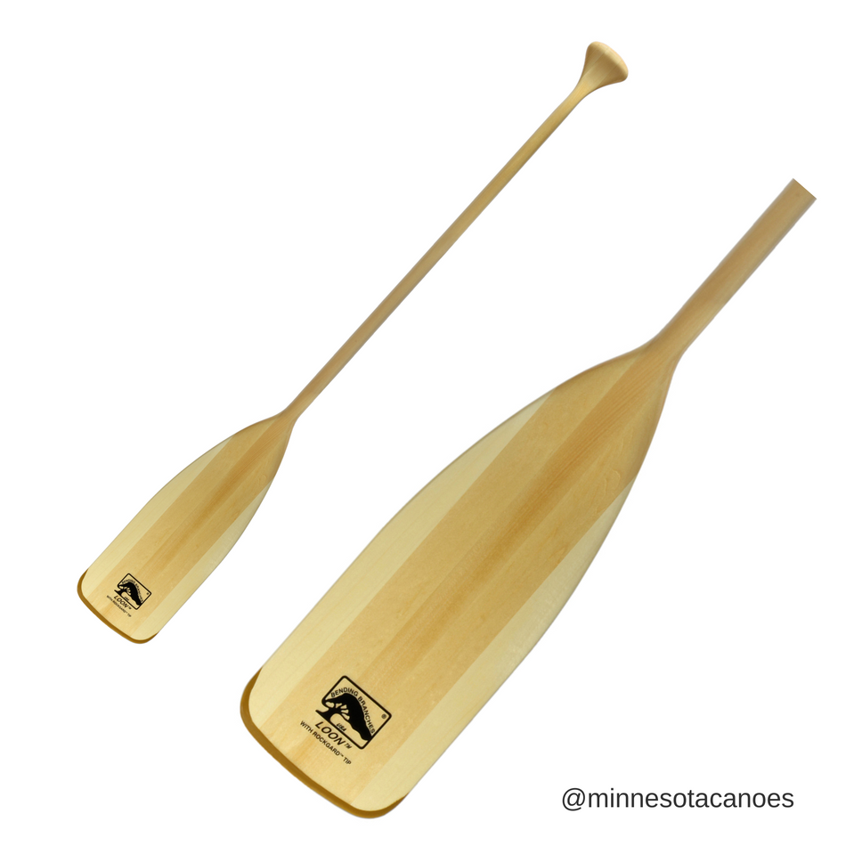 LOON Wooden Straight Shaft Bending Branches Canoe Paddle