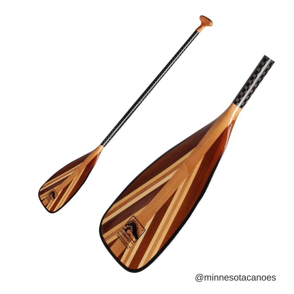 SUNBURST 11 Wooden and Carbon Bent Shaft Bending Branches Canoe Paddle