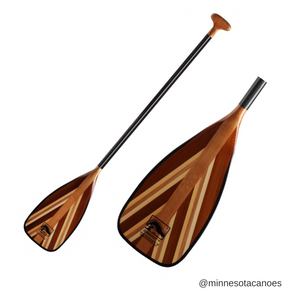 Wooden and Carbon Straight Shaft Canoe Paddle (Bending Branches Sunburst ST)