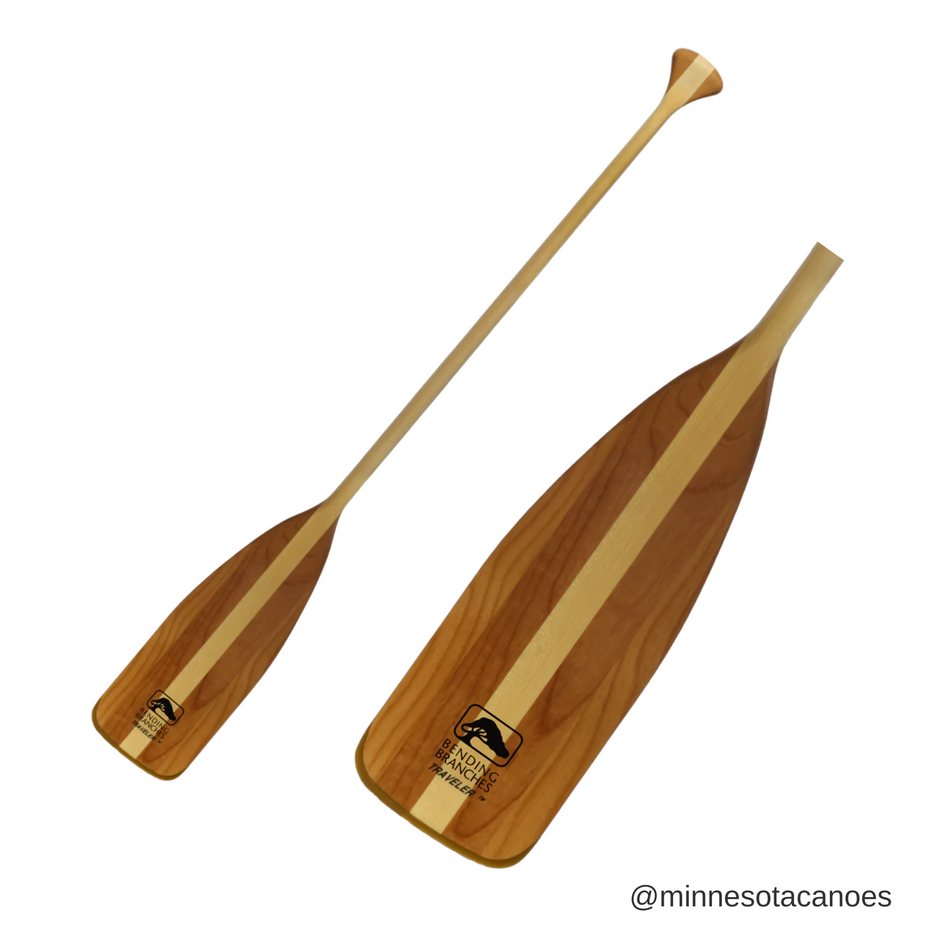 TRAVELER Wooden Straight Shaft Bending Branches Canoe Paddle