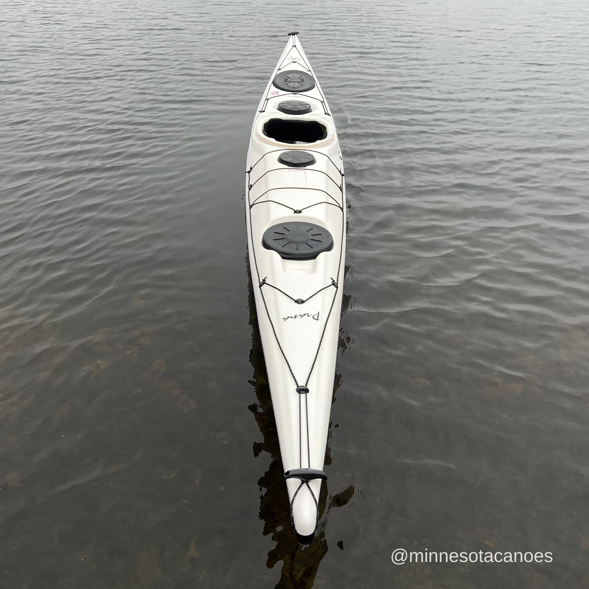 PRANA (17' 0") White and Black Color Danish Style Current Designs Kayak