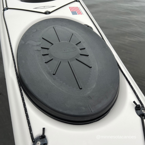 Kalksten Byen skjold PRANA (17' 0") White and Black Color Danish Style Current Designs Kaya –  Minnesota Canoes