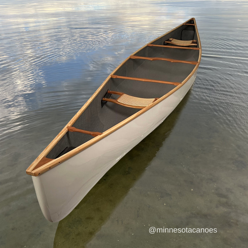 VISION17 (17' 9") Legacy Pro White w/Walnut Legacy-Link Trim Tandem Grey Duck Canoe