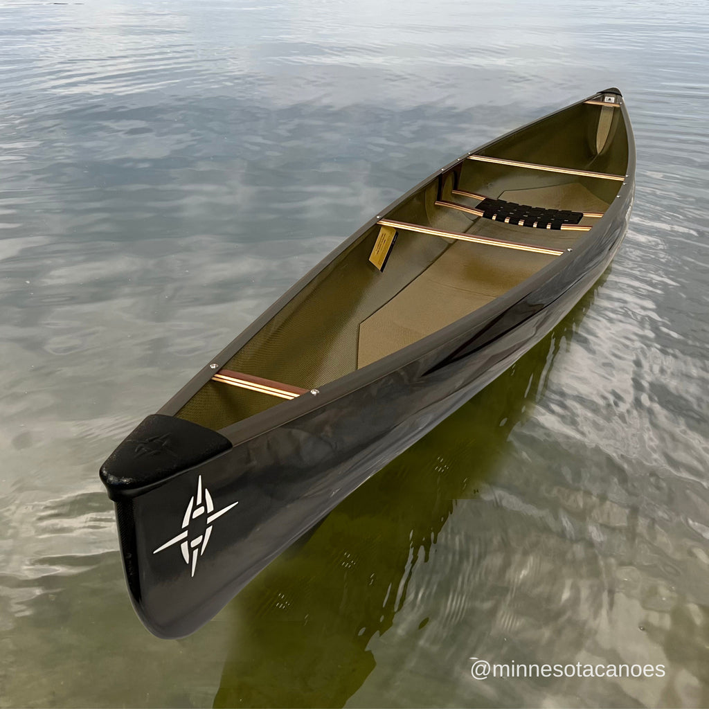 NORTHWIND SOLO (15' 6") BlackLite Walnut w/Aluminum Trim Solo Northstar Canoe