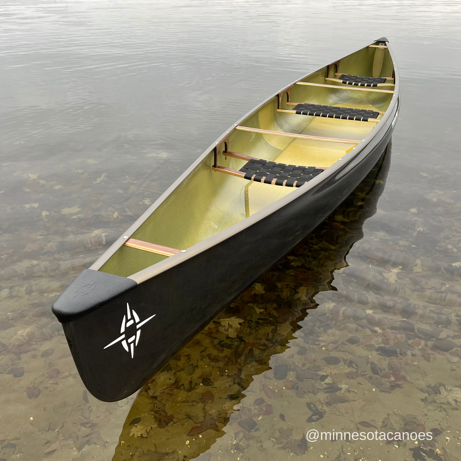 POLARIS (16' 9") BlackLite Upgraded Walnut Components Tandem Northstar Canoe with 3 Seats