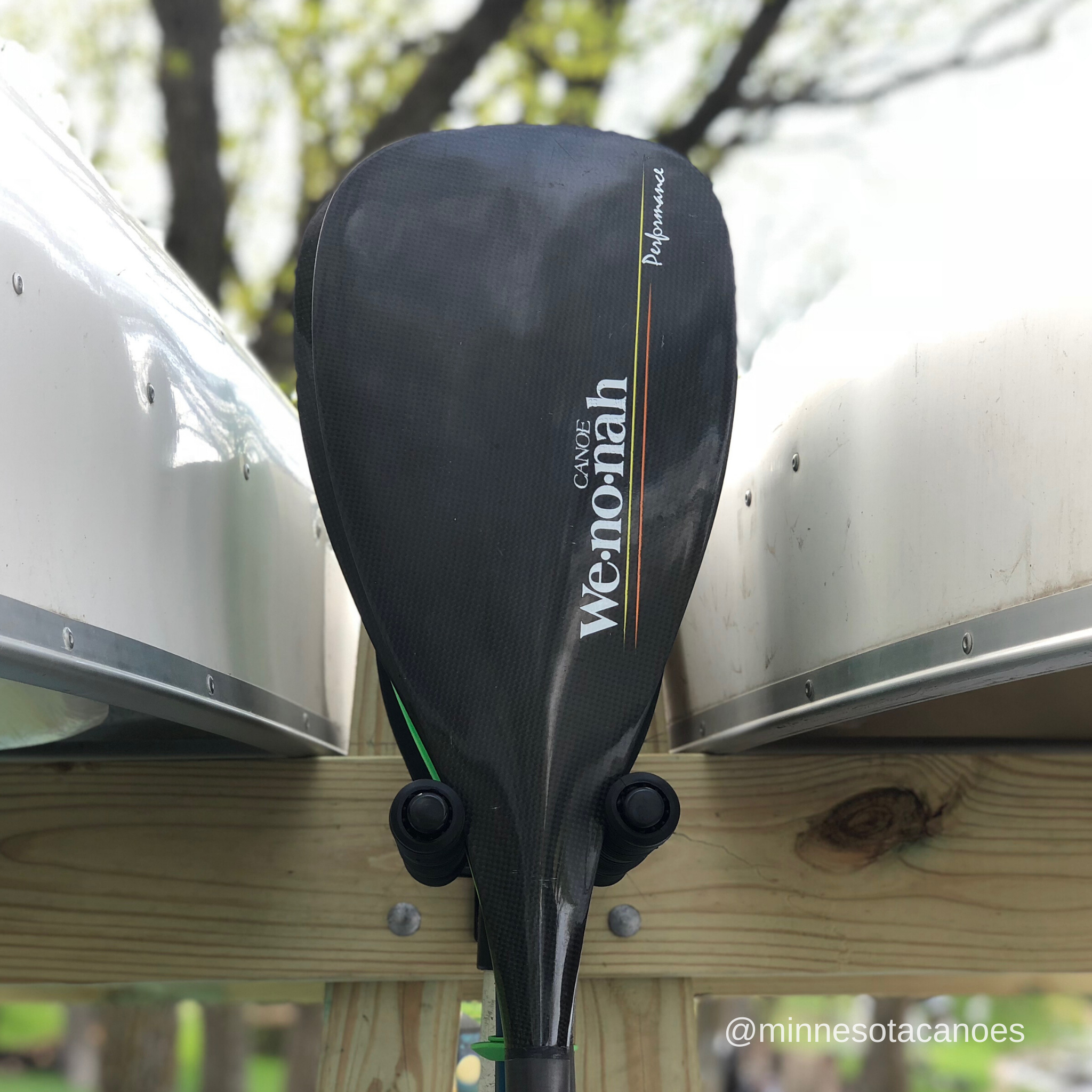 Graphite Bent Shaft Canoe Paddle (Wenonah Black Lite Elbow Carbon)